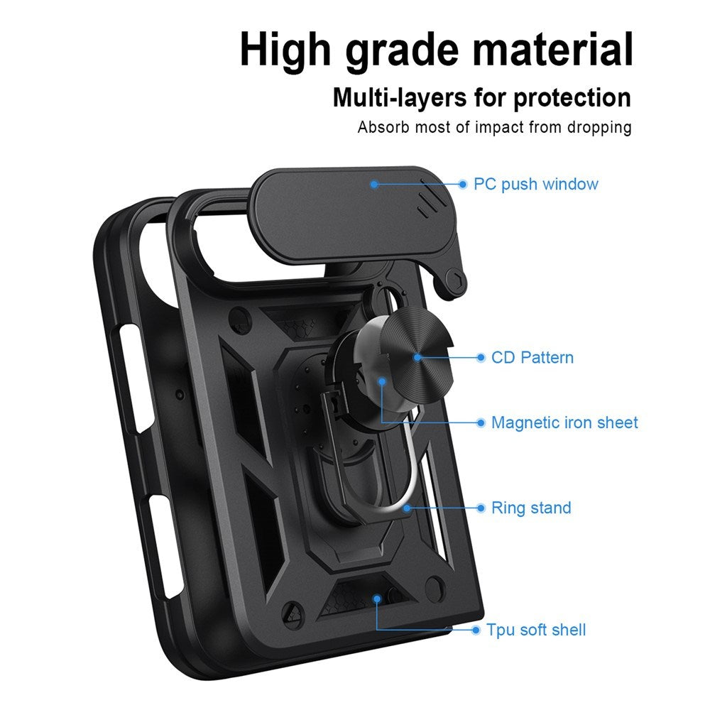 iPhone Fold EIDERWOOD Hybrid Tough Case with Kickstand & Cam Slider - Gold