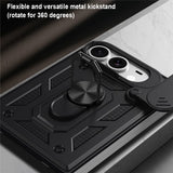 iPhone Fold EIDERWOOD Hybrid Tough Case with Kickstand & Cam Slider - Silver