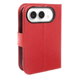 iPhone Fold EIDERWOOD Faux Leather Flip Case w. Card Holder & Stand Function - Red