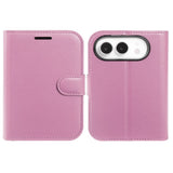 iPhone Fold EIDERWOOD Faux Leather Flip Case w. Card Holder & Stand Function - Pink