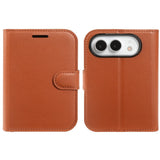 iPhone Fold EIDERWOOD Faux Leather Flip Case w. Card Holder & Stand Function - Brown