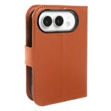 iPhone Fold EIDERWOOD Faux Leather Flip Case w. Card Holder & Stand Function - Brown