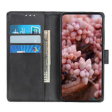 Motorola Edge 70 Max EIDERWOOD Faux Leather Flip Case w. Card Holder & Stand Function - Black