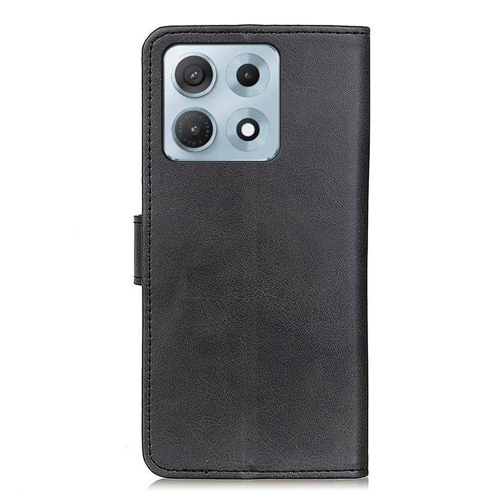 Motorola Edge 70 Max EIDERWOOD Faux Leather Flip Case w. Card Holder & Stand Function - Black