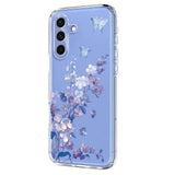 Samsung Galaxy S26 FE EIDERWOOD Flexible Plastic Case with Floral Motif - Transparent / Violets
