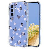 Samsung Galaxy S26 FE EIDERWOOD Flexible Plastic Case with Floral Motif - Transparent / Butterflies
