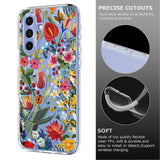 Samsung Galaxy S26 FE EIDERWOOD Flexible Plastic Case with Floral Motif - Transparent / Lilies