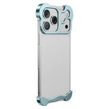 iPhone 18 Pro Two-Piece Metal Bumper Case - Blue