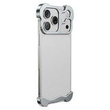 iPhone 18 Pro Two-Piece Metal Bumper Case - Silver