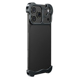 iPhone 18 Pro Max Two-Piece Metal Bumper Case - Black