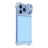 iPhone 18 Pro Max Two-Piece Metal Bumper Case - Blue