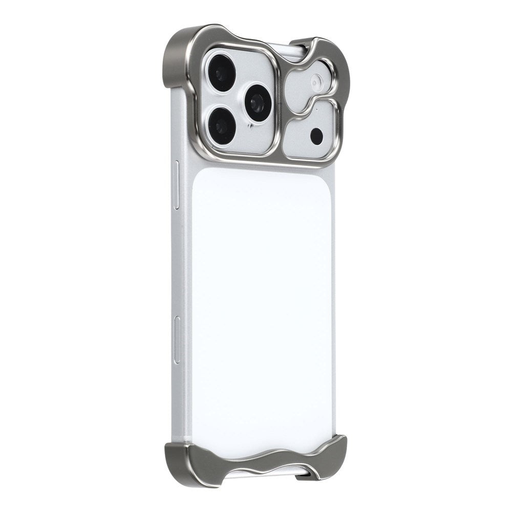 iPhone 18 Pro Max Two-Piece Metal Bumper Case - Grey