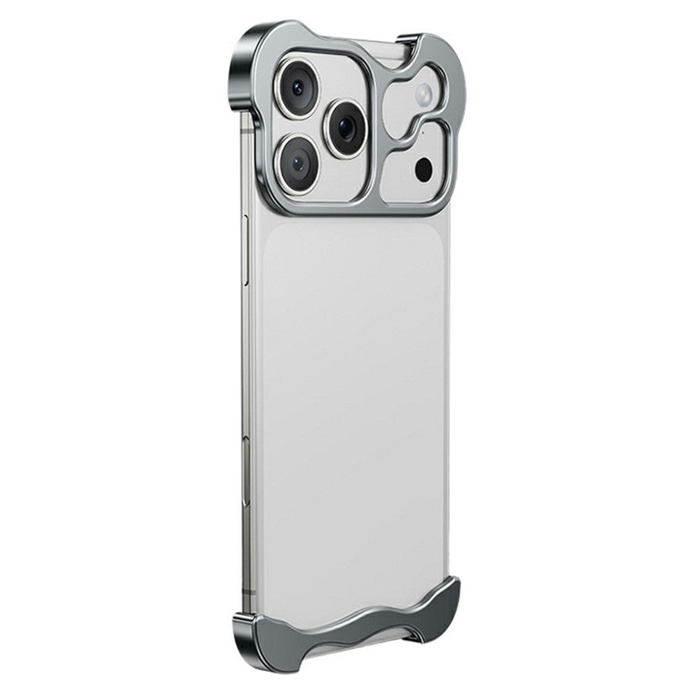 iPhone 18 Pro Max Two-Piece Metal Bumper Case - Grey