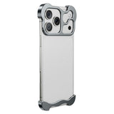 iPhone 18 Pro Max Two-Piece Metal Bumper Case - Grey