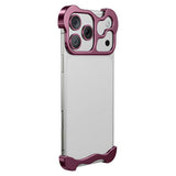 iPhone 18 Pro Max Two-Piece Metal Bumper Case - Purple