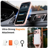 iPhone 18 Pro / 17 Pro Hybrid Plastic Case w. Shock-Absorbing Edges & Kickstand - MagSafe Compatible - Pink
