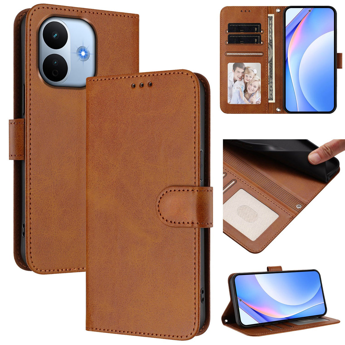 Xiaomi Redmi Note 17 Pro Max (5G) EIDERWOOD Faux Leather Flip Case with Strap - Brown