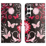 Samsung Galaxy S26 FE EIDERWOOD Flip Case with Wallet and Stand Function - Black / Butterflies