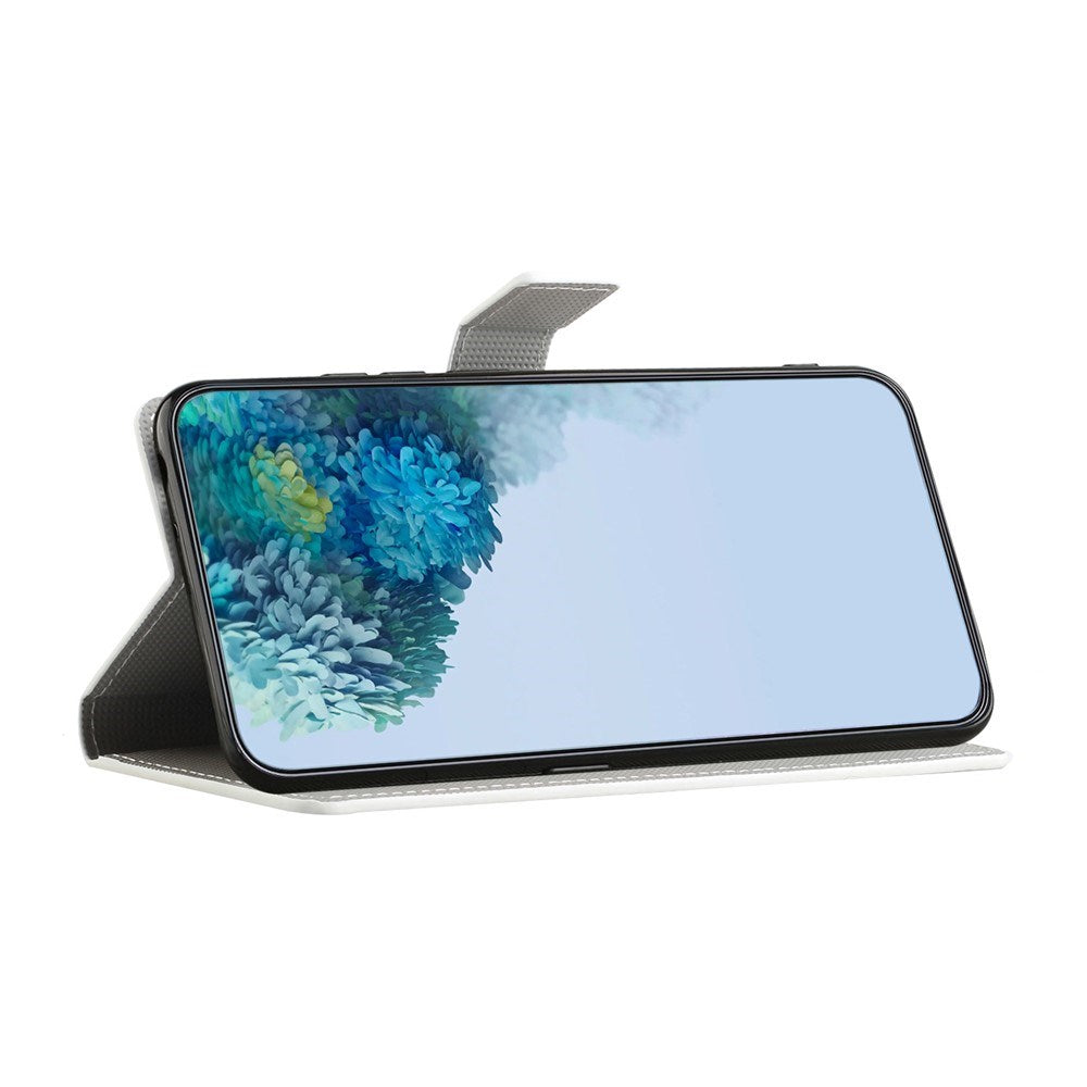 Samsung Galaxy S26 FE EIDERWOOD Flip Case with Wallet and Stand Function - White / Butterflies