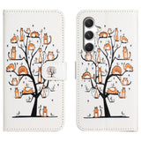 Samsung Galaxy S26 FE EIDERWOOD Flip Case with Wallet and Strap - Cats and Tree