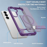 Samsung Galaxy S26 FE / S25 FE EIDERWOOD Hybrid Case with Kickstand - MagSafe Compatible - Purple