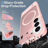 Samsung Galaxy S26 FE / S25 FE EIDERWOOD Hybrid Case with Kickstand - MagSafe Compatible - Pink