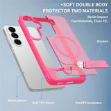 Samsung Galaxy S26 FE / S25 FE EIDERWOOD Hybrid Case with Kickstand - MagSafe Compatible - Hot Pink