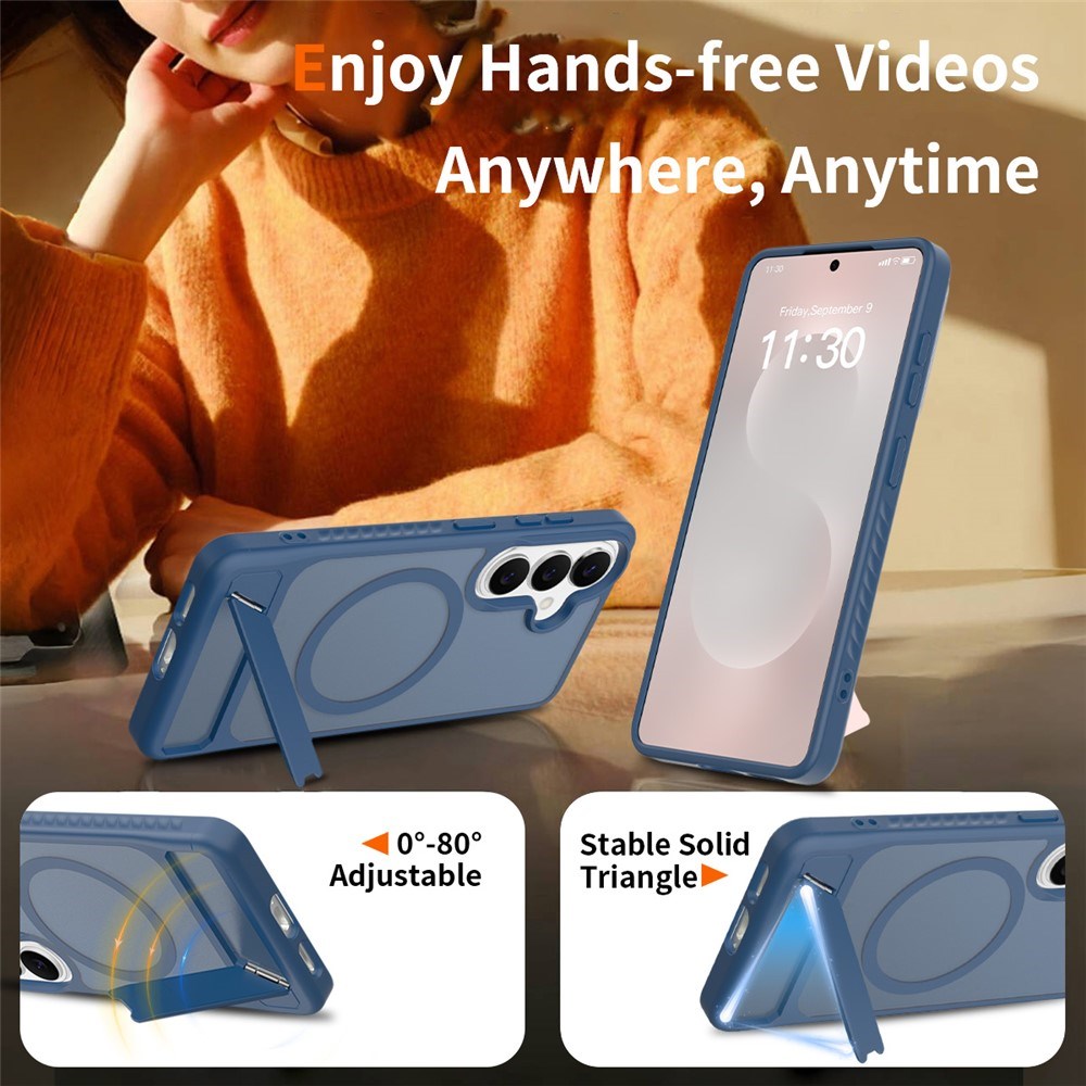 Samsung Galaxy S26 FE / S25 FE EIDERWOOD Hybrid Case with Kickstand - MagSafe Compatible - Blue