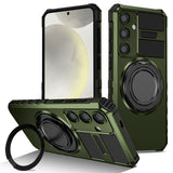 EIDERWOOD Samsung Galaxy S26 FE / S25 FE Tough Case w. Magnetic Kickstand - Green