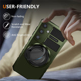 EIDERWOOD Samsung Galaxy S26 FE / S25 FE Tough Case w. Magnetic Kickstand - Green