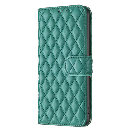 Google Pixel 11a EIDERWOOD Textured Faux Leather Flip Case with Card Holder & Stand Function - Green