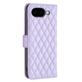 Google Pixel 11a EIDERWOOD Textured Faux Leather Flip Case with Card Holder & Stand Function - Purple