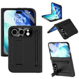 iPhone Fold EIDERWOOD Case with Screen Protector, Camera Protector and Stylus - Black