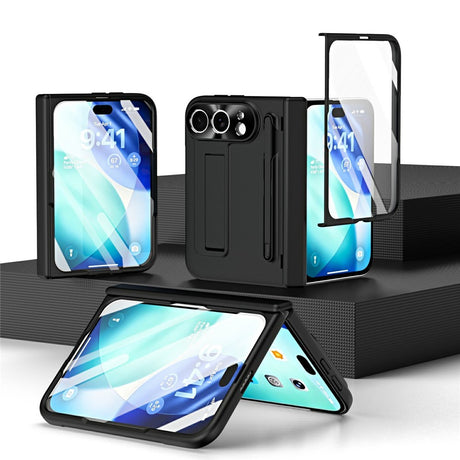iPhone Duo EIDERWOOD Case with Screen Protector, Camera Protector and Stylus - Black