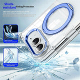 iPhone Fold EIDERWOOD Hybrid Case with Kickstand - MagSafe Compatible - Transparent / Blue