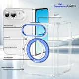 iPhone Fold EIDERWOOD Hybrid Case with Kickstand - MagSafe Compatible - Transparent / Blue
