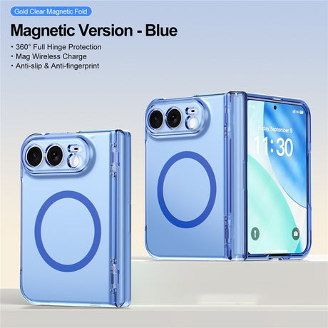 iPhone Duo EIDERWOOD Hybrid Case with Screen Protector - MagSafe Compatible - Transparent / Blue