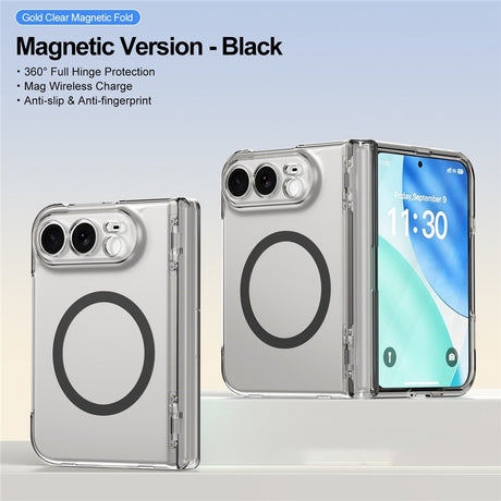 iPhone Duo EIDERWOOD Hybrid Case with Screen Protector - MagSafe Compatible - Transparent / Black