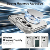 iPhone Fold EIDERWOOD Hybrid Case with Screen Protector - MagSafe Compatible - Transparent / Black
