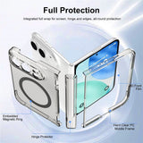 iPhone Fold EIDERWOOD Hybrid Case with Screen Protector - MagSafe Compatible - Transparent / Black