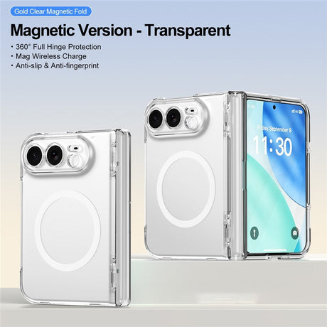 iPhone Duo EIDERWOOD Hybrid Case with Screen Protector - MagSafe Compatible - Transparent / White