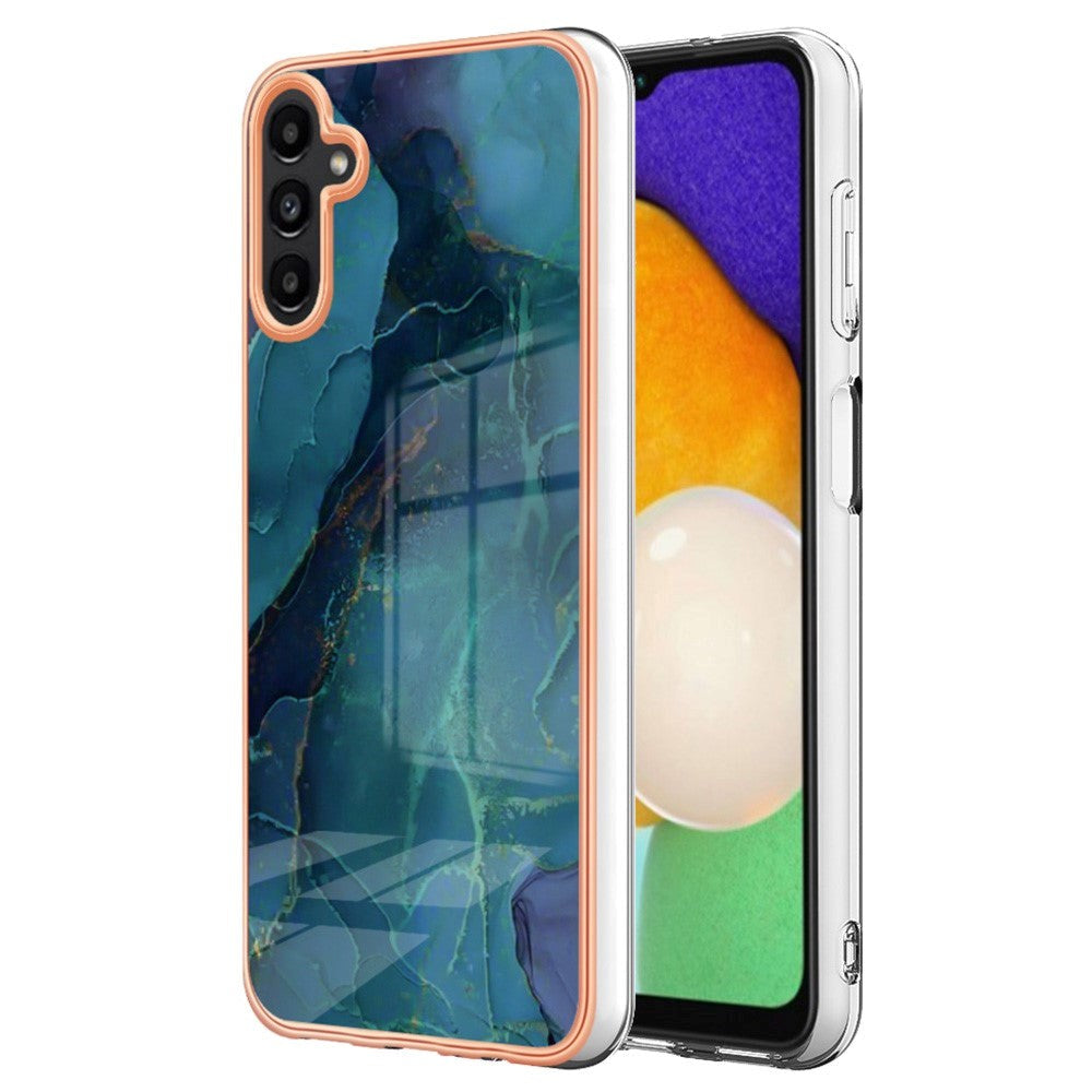 Samsung Galaxy A34 (5G) Plastic Case - Green / Blue Marble