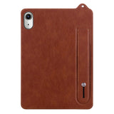 iPad Mini (2026) 8th Gen. EIDERWOOD Faux Leather Back Case with Strap Kickstand - Brown