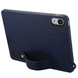 iPad Mini (2026) 8th Gen. EIDERWOOD Faux Leather Back Case with Strap Kickstand - Blue