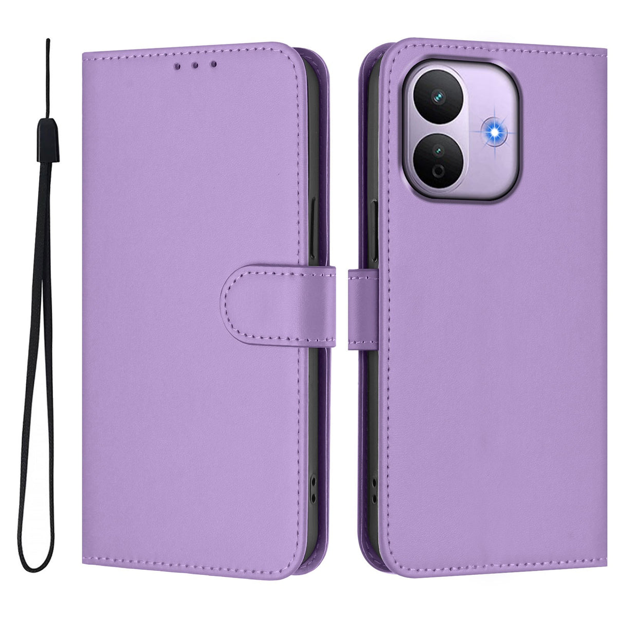 Xiaomi Redmi Note 17 Pro (5G) EIDERWOOD Faux Leather Flip Case with Strap - Purple