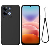 Xiaomi Redmi 17 (5G / 4G) EIDERWOOD Silicone Case W. Strap - Black