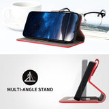 Xiaomi Redmi 17 (5G) / (4G) EIDERWOOD Artificial Leather Flip Case with Stand and Card Holder - Red