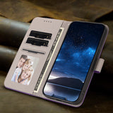Xiaomi Redmi 17 (5G) / (4G) EIDERWOOD Artificial Leather Flip Case with Stand and Card Holder - Purple
