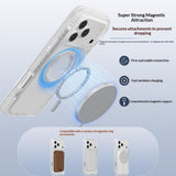 iPhone 18 Pro Max / 17 Pro Max EIDERWOOD Case with Screen Protector and Stand Function - MagSafe Compatible - White / Transparent