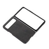 Google Pixel Fold Leather Covered Plastic Case - Black